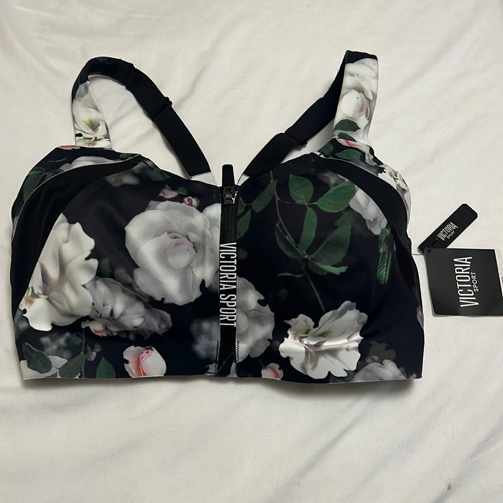 VICTORIA'S SECRET Incredible Knockout Front-Close Sports Bra 34DD Floral